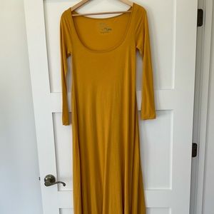 Blue Life Golden Mustard Long Sleeve Maxi Dress